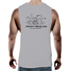 Just Travelling Mens Tank Top Tee