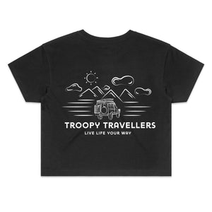 Just Travelling Women's Crop Tee