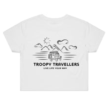 Load image into Gallery viewer, Just Travelling Women&#39;s Crop Tee