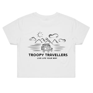 Just Travelling Women's Crop Tee